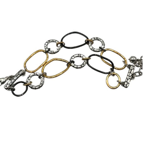 Brighton Jewelry - Brighton Pebble Metal Linked Chain Bracelet NWT